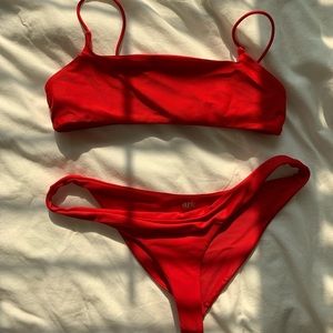 Red ark swimwear set